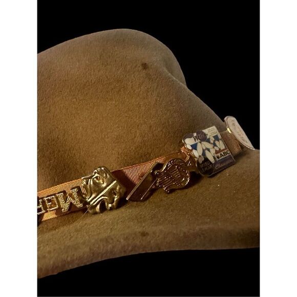 RARE VINTAGE PREOWNED Country Gentlemen Brown 100% Wool Lite Felt Safari Fedora - Picture 2 of 12